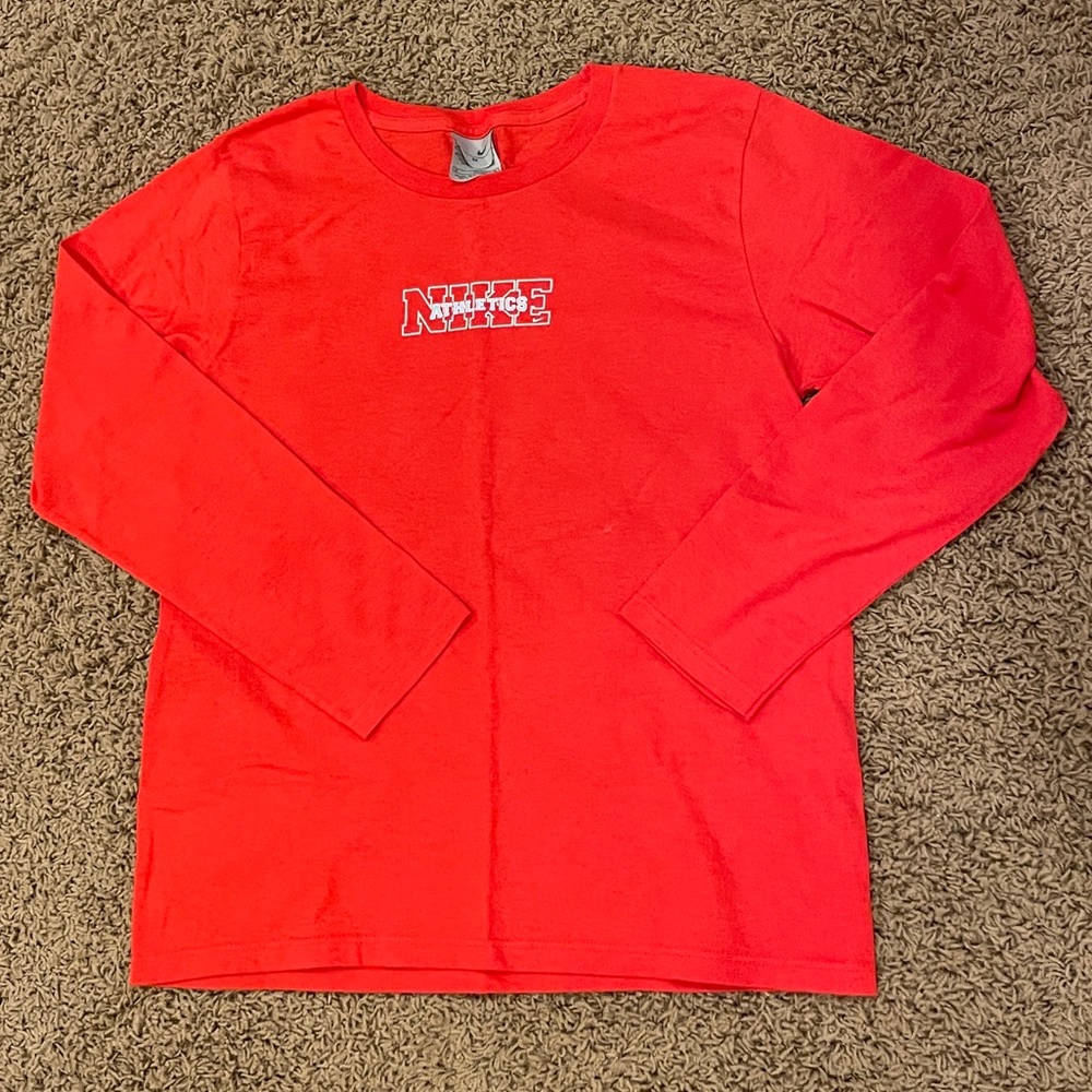Vintage Gray Tag Nike Athletics Spellout Long Sleeve Tee
